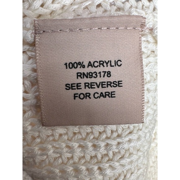 Philosophy Ivory Crew Neck Sleeveless Cable Knit Sweater M - Picture 7 of 12